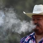 Enjoying a cigar at the Lemoore Lions Brewfest.